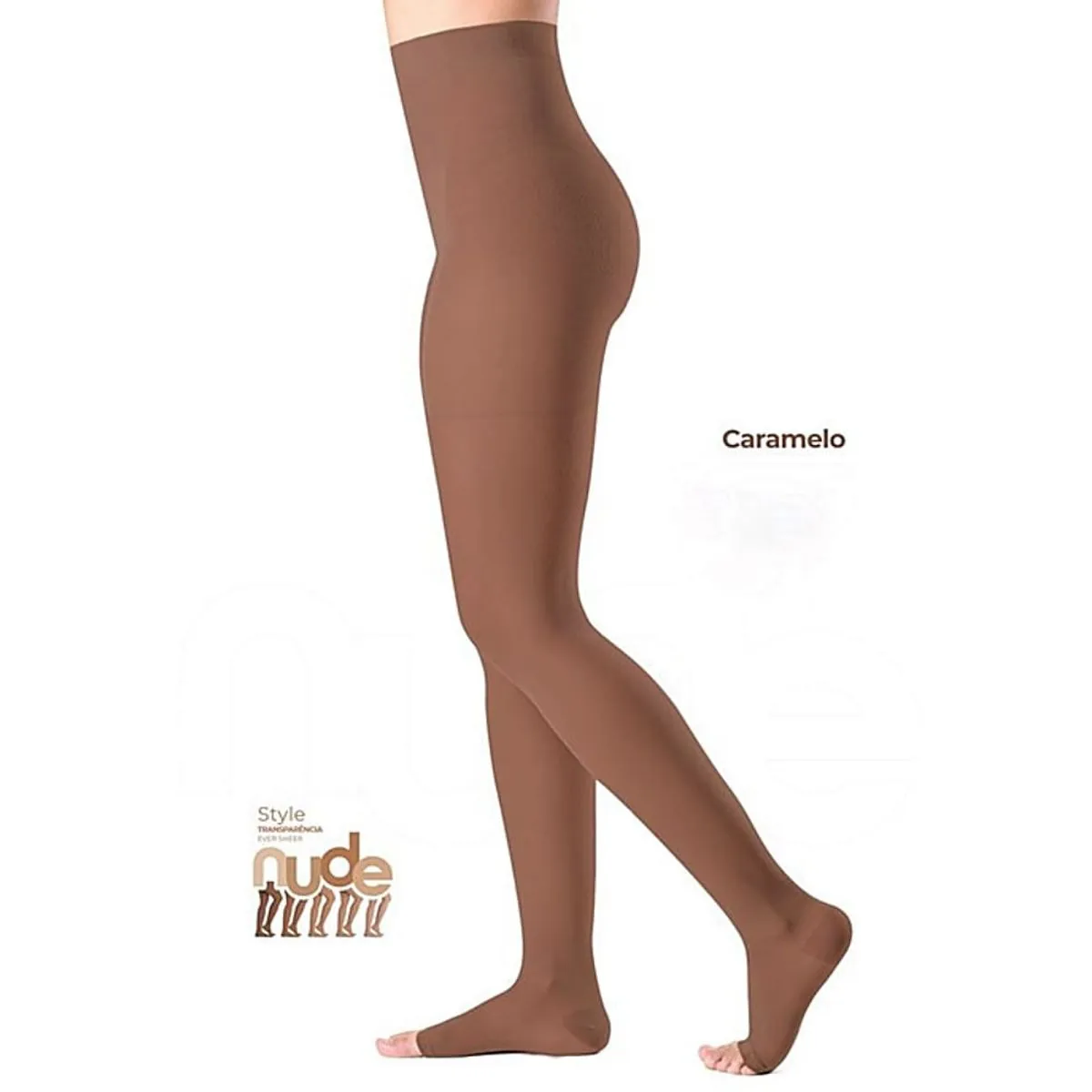 Meia Calça Sigvaris Ever Sheer - Média Compressão - Aberta - Caramelo - Tam P2