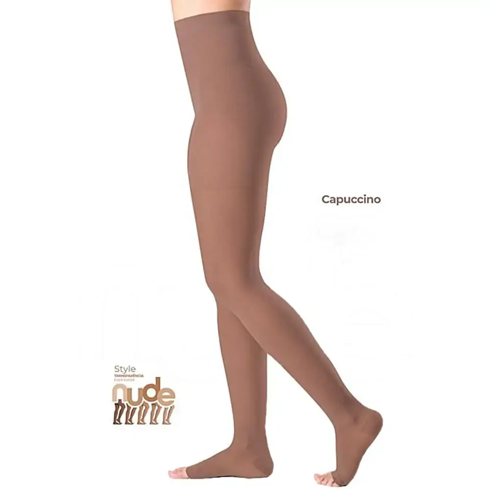 Meia Calça Sigvaris Ever Sheer - Média Compressão - Aberta - Cappuccino - Tam P3