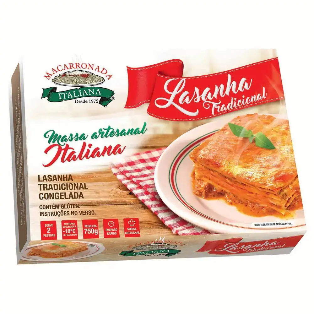 Lasanha Macarronada Italiana 750g Tradicional