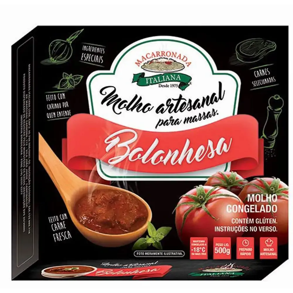 Molho A Bolonhesa Macarrão Italiano 500g