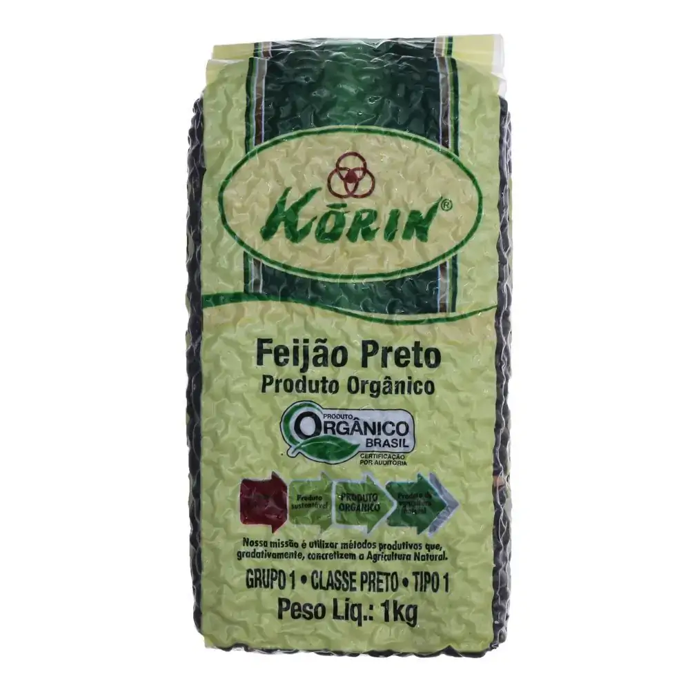 Feijao Org Preto Korin 1kg