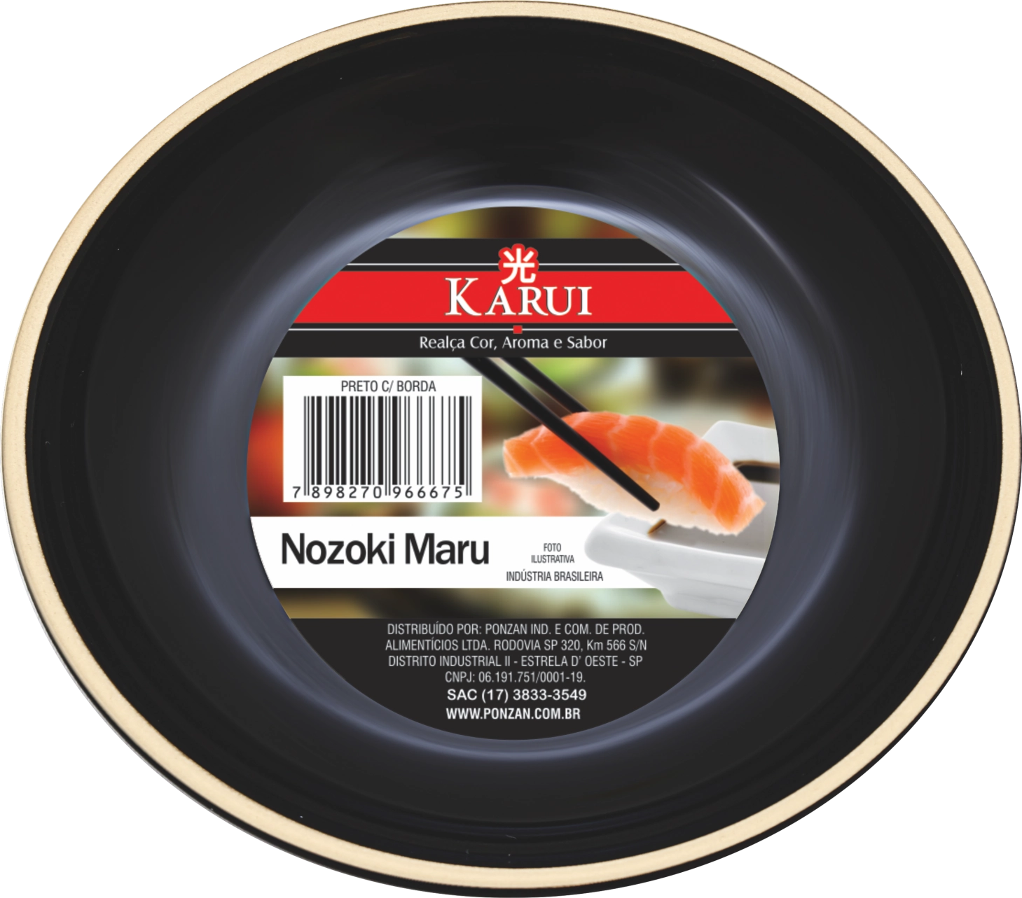Molheira Nozoki Maru 8,7x1,7 Letra Karui