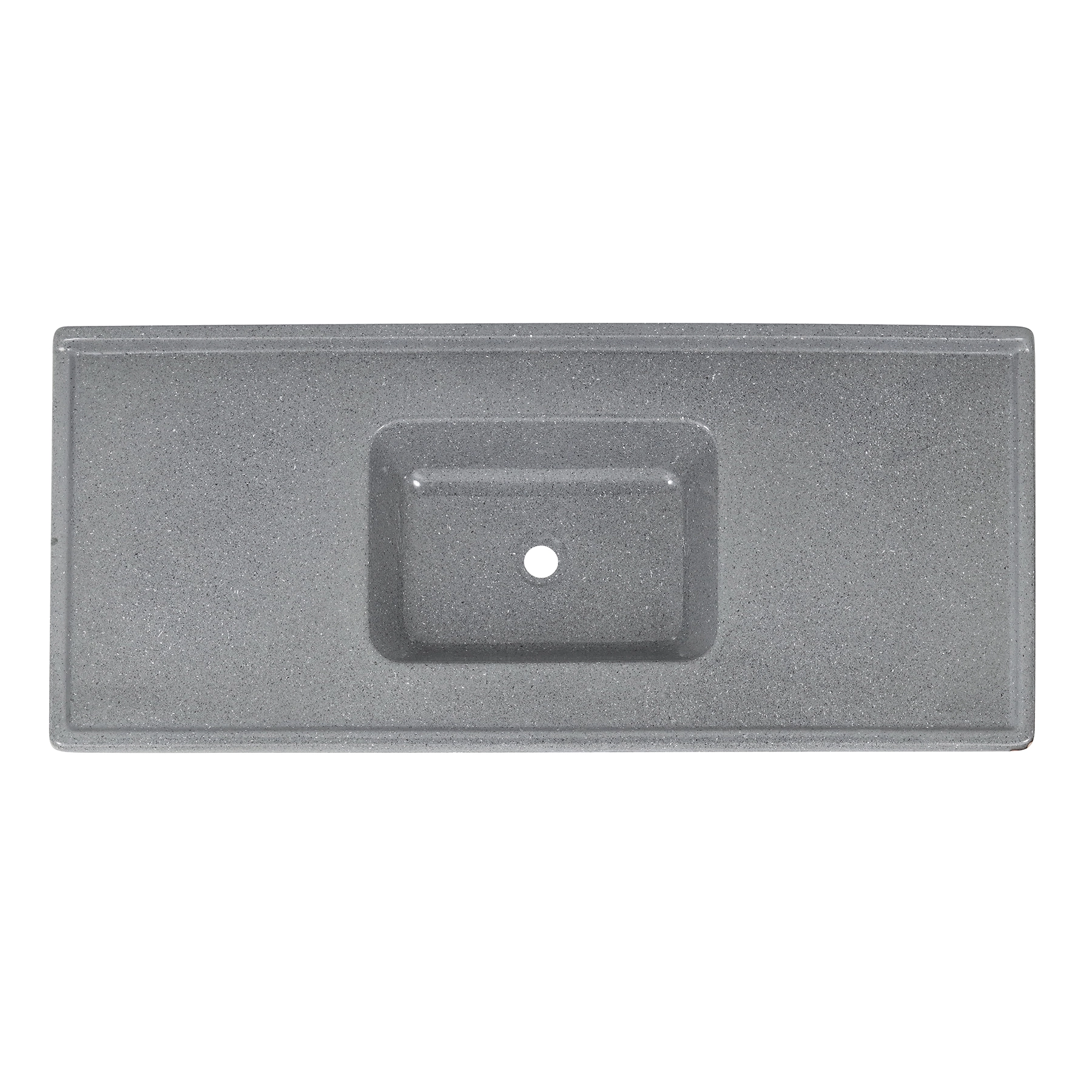 Pia de Cozinha Resina Cinza Real 120cm Premium Decoralita
