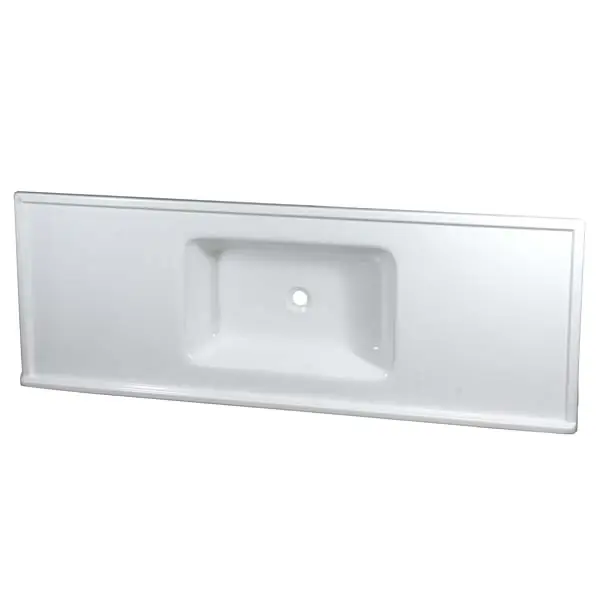 Pia de Cozinha Resina Branca 150cm Premium Decoralita