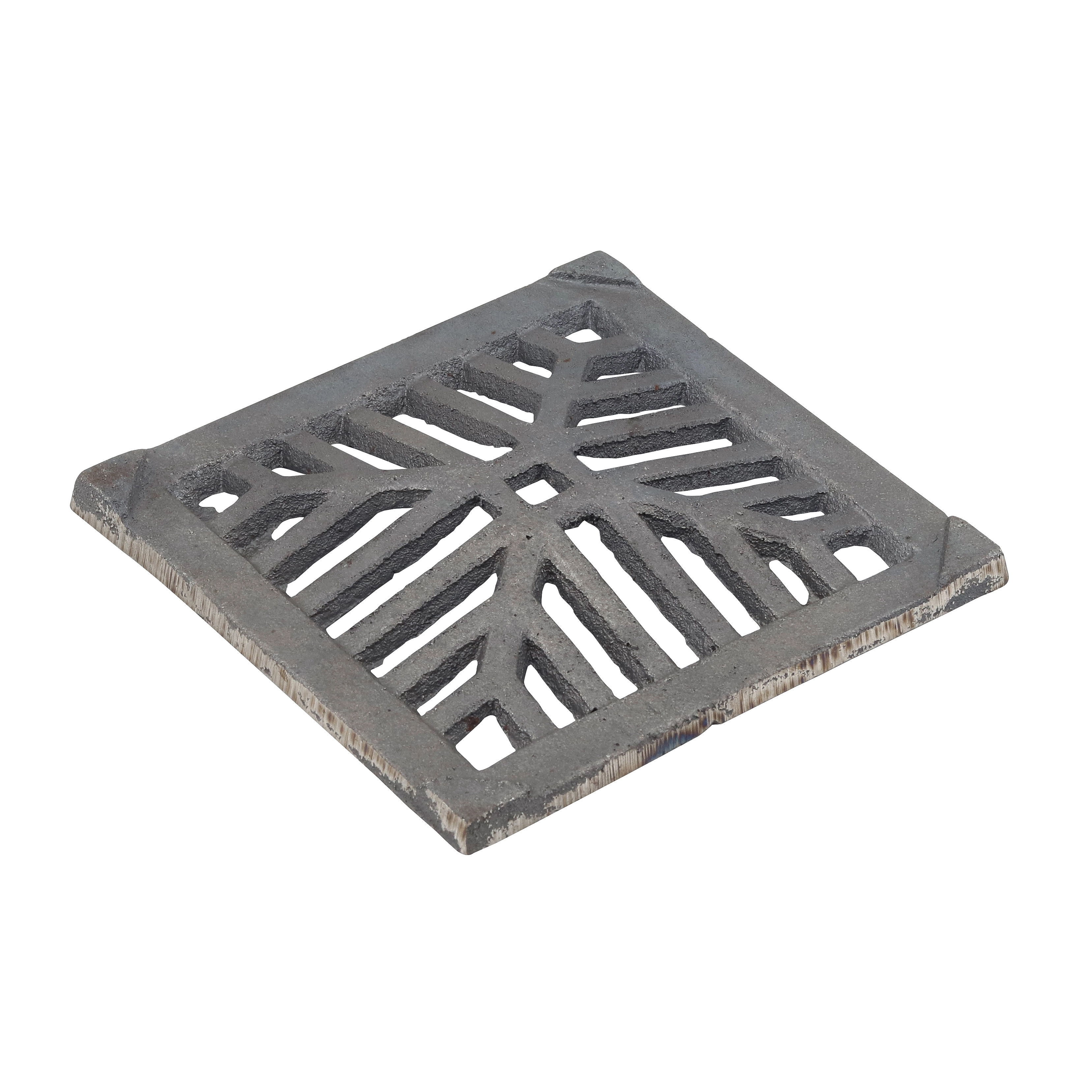 Ralo Pedestre Côncavo Externo Ferro Fundido 15x15cm Preto ABrazilian