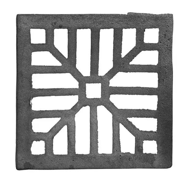 Ralo Pedestre Côncavo Externo Ferro Fundido 20x20cm Preto ABrazilian