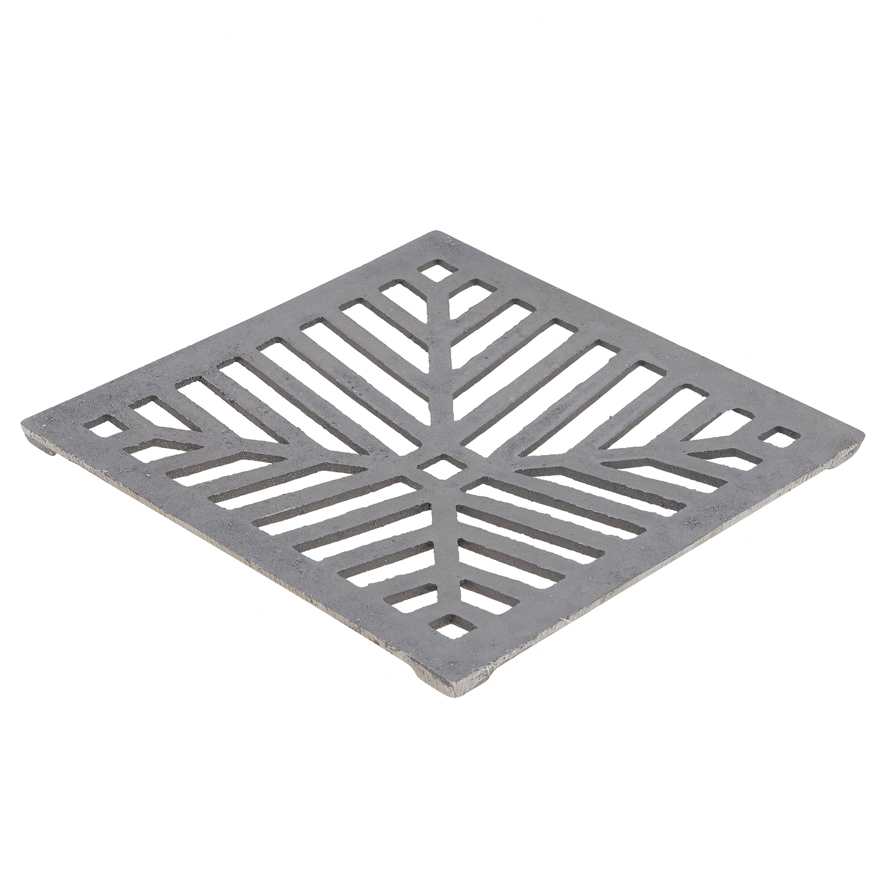Grelha para Ralo Pedestre Quadrado Externo Ferro Fundido 30x30cm Preto ABrazilian