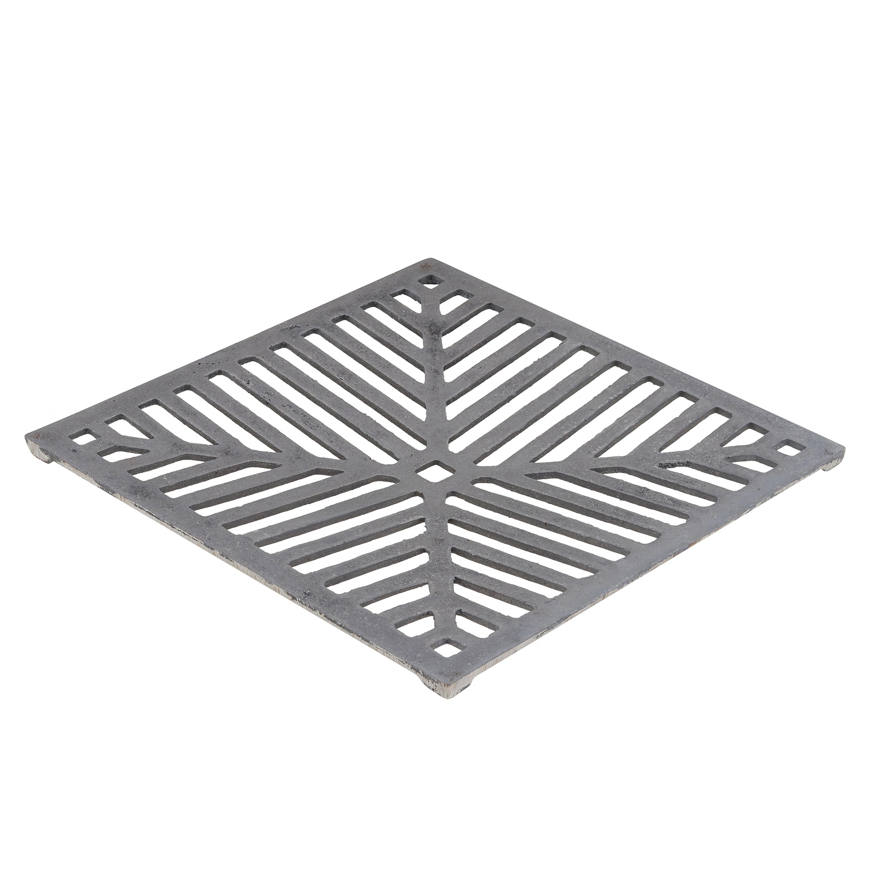 Grelha para Ralo Pedestre Quadrado Externo Ferro Fundido 35x35cm Preto ABrazilian