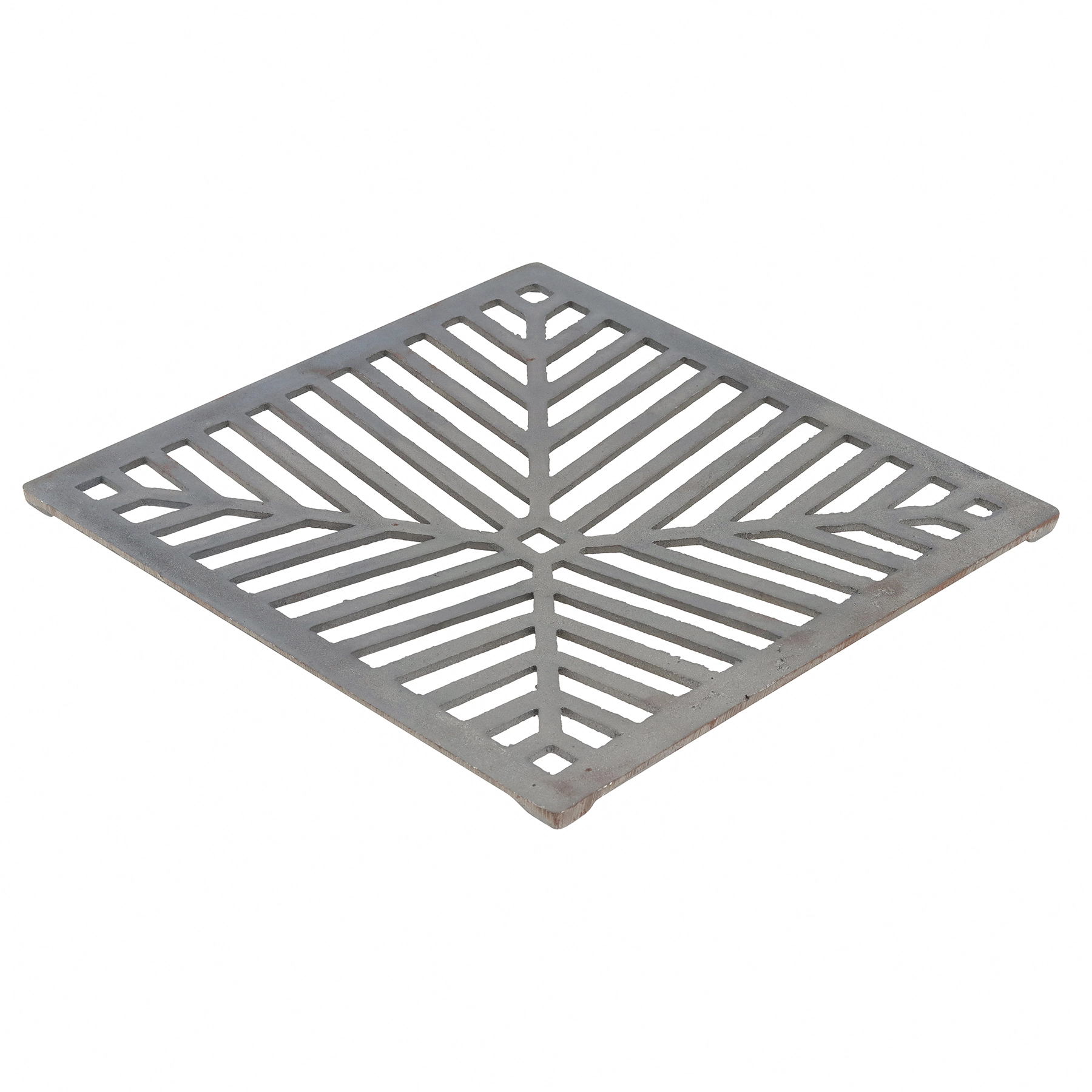 Grelha para Ralo Pedestre Quadrado Externo Ferro Fundido 40x40cm Preto ABrazilian