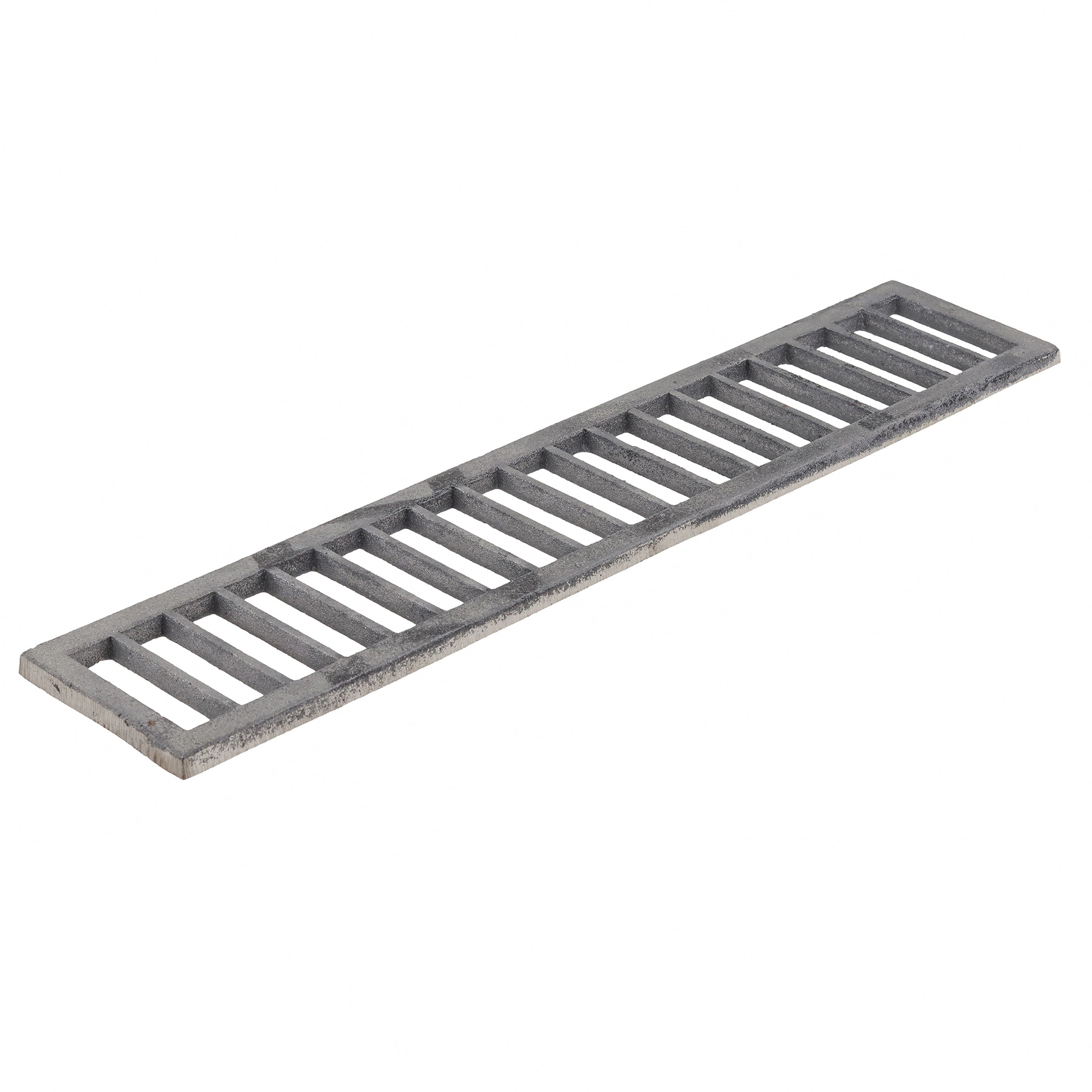 Grelha para Ralo Pedestre Retangular Externo Ferro Fundido 10x50cm Preto ABrazilian
