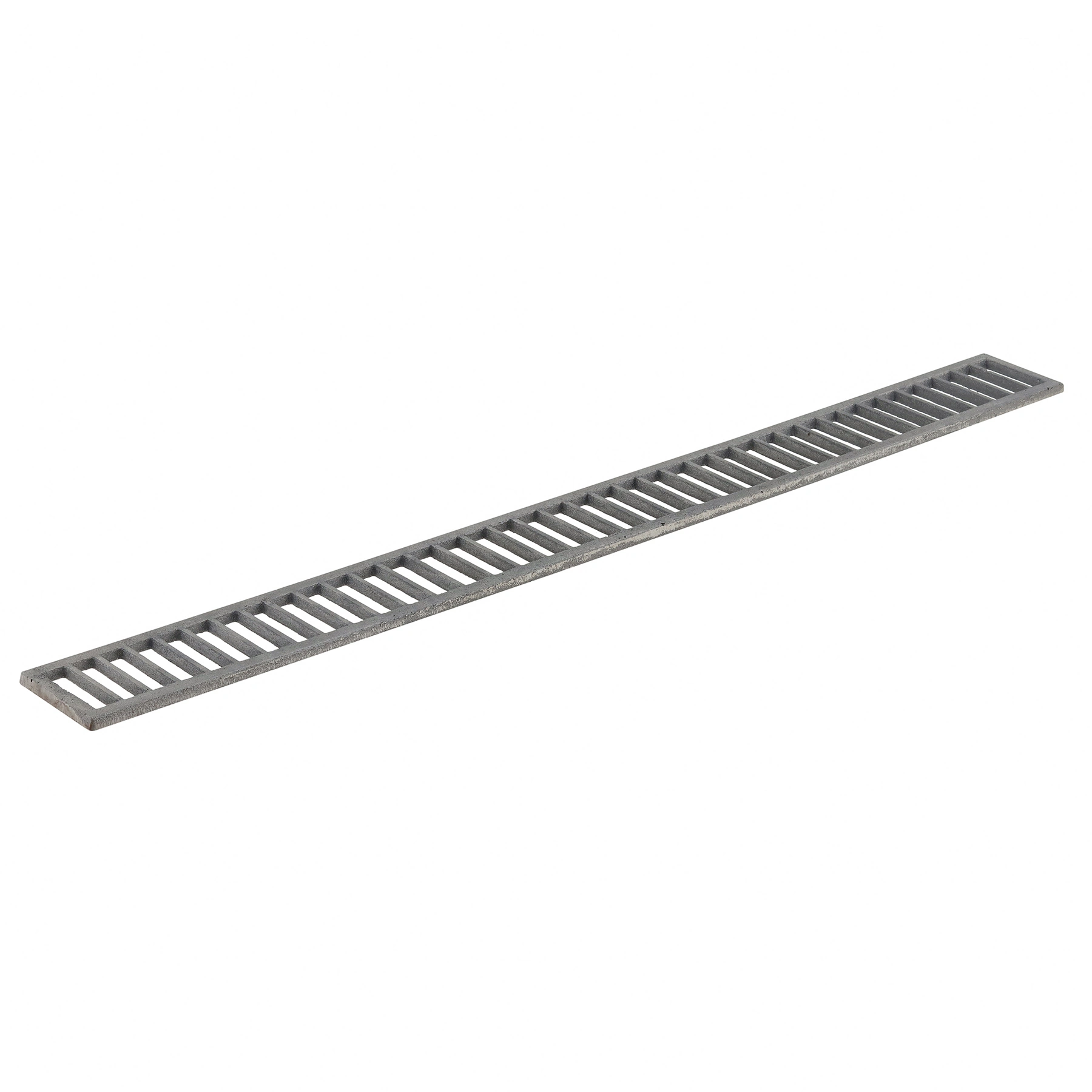 Grelha para Ralo Pedestre Retangular Externo Ferro Fundido 10x100cm Preto ABrazilian