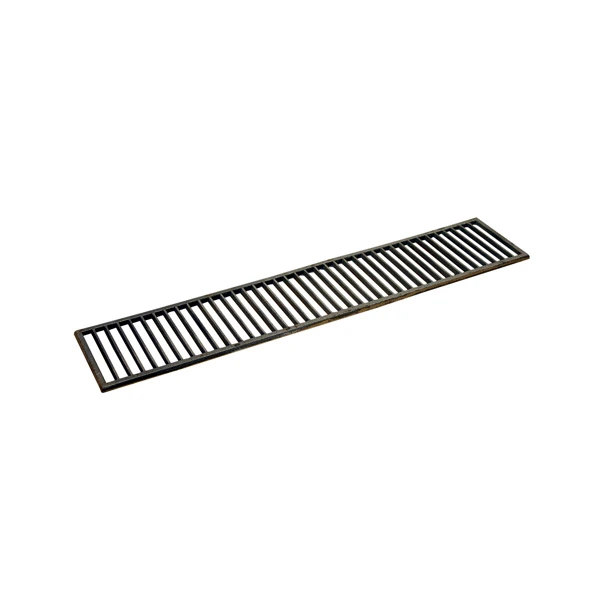 Ralo Pedestre Reto Externo Ferro Fundido 20x100cm Preto ABrazilian