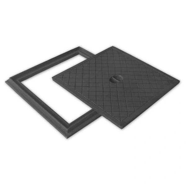 Tampão e Porta Grelha para Inspeção Quadrado Ferro Fundido 30x30cm Preto ABrazilian