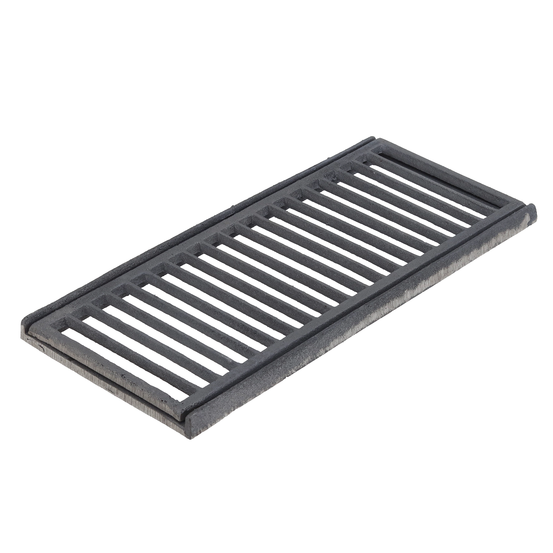 Conjunto Grelha e Porta Grelha Reto Externo Ferro 20x50cm Cinza ABrazilian
