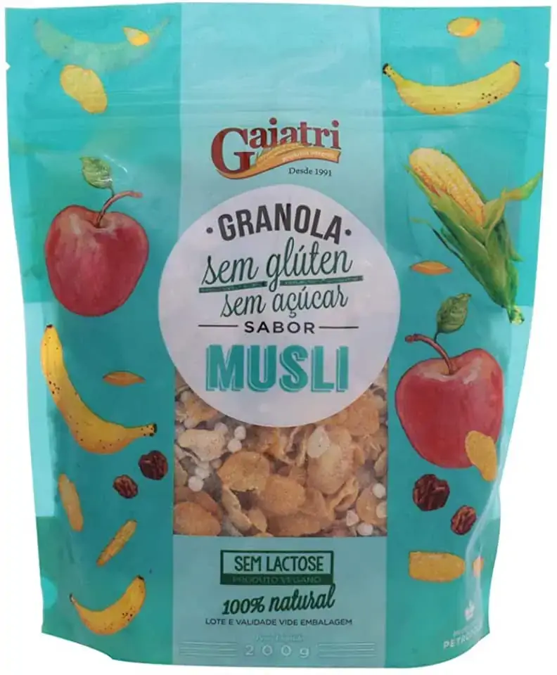 Granola S/ Açúcar Musli 200gr Gaiatri