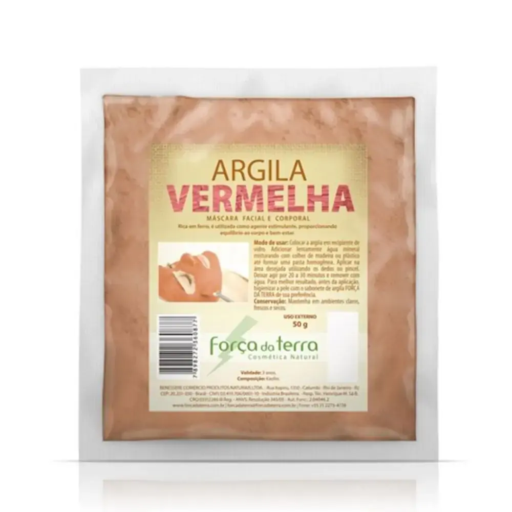 Argila Vermelha 50gr Forca Da Terra