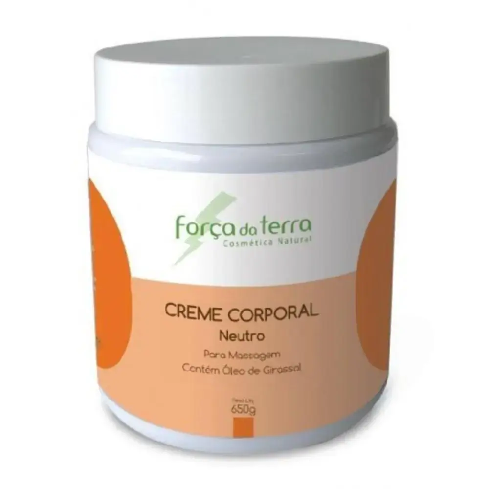 Creme Corporal Neutro 650gr Forca Terra Forca Da Terra