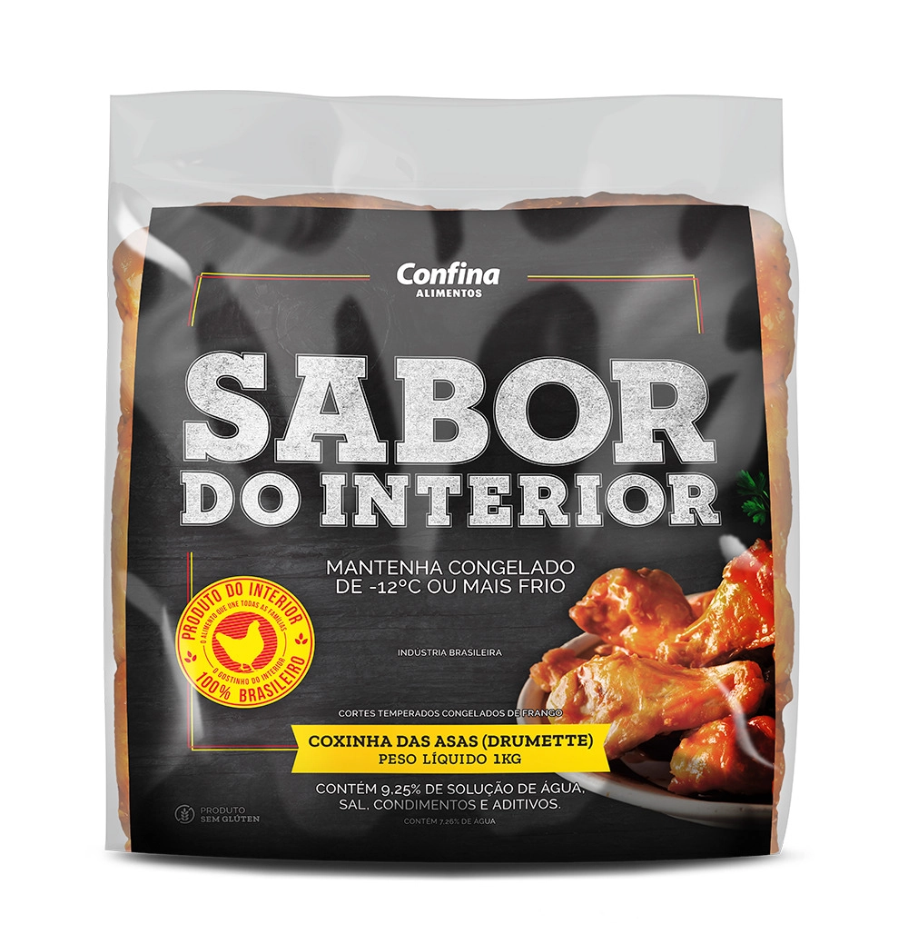Coxinha Da Asa De Frango Congelada Temperada Sabor Do Interior 1kg