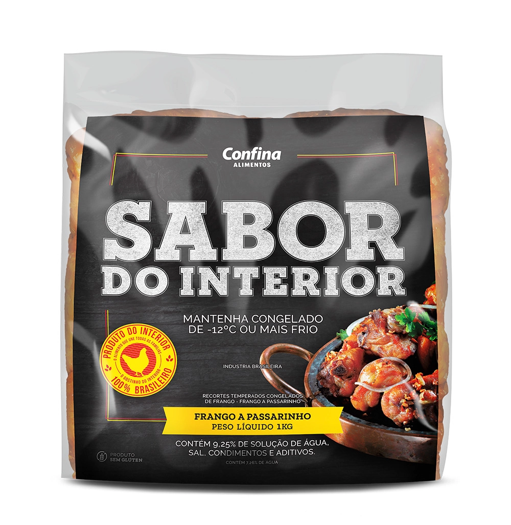 Frango A Passarinho Congelado Temperado Sabor Do Interior 1kg