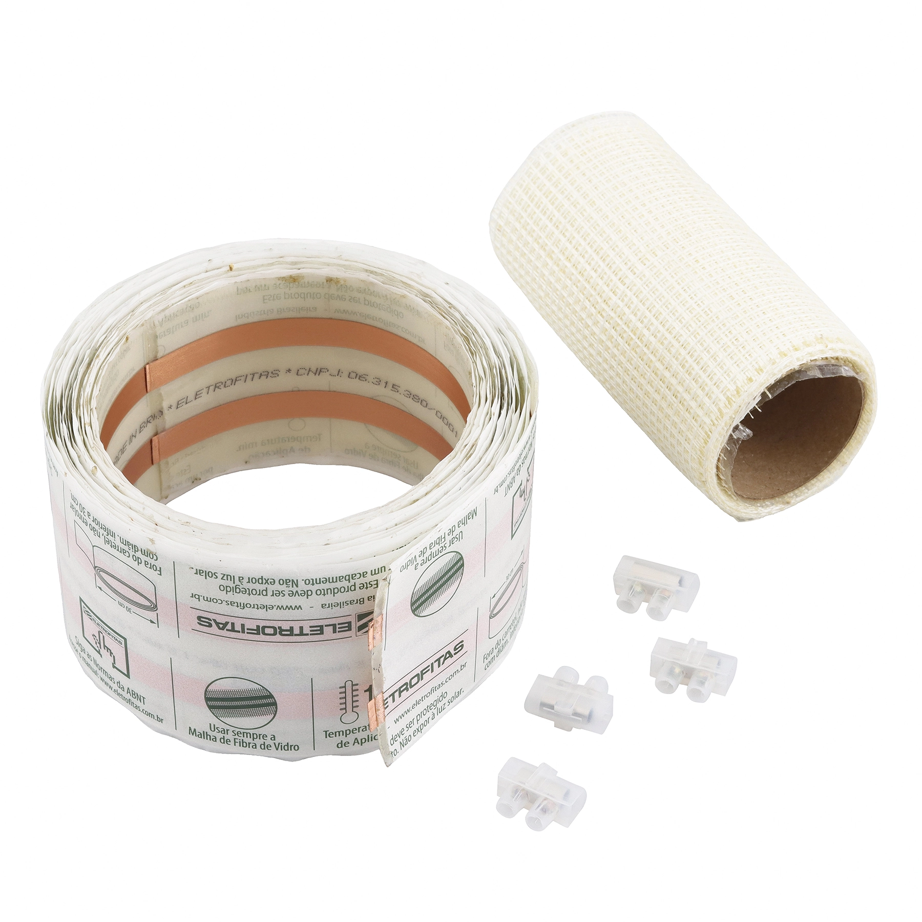 Kit Fita Elétrica Adesiva 2 Pistas 15A 750V 2m EF 9x2