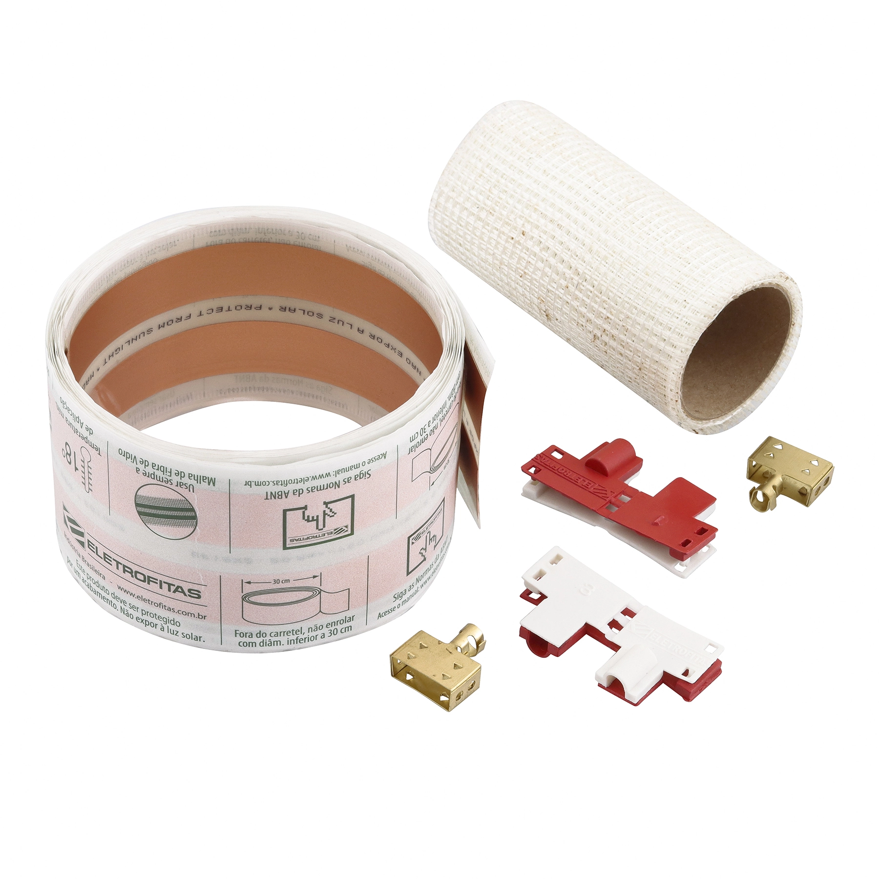 Kit Fita Elétrica Adesiva 2 Pistas 20A 750V 3m EF 18.2
