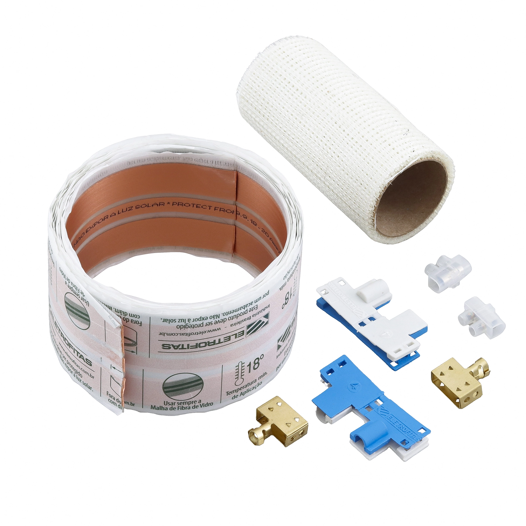 Kit Fita Elétrica Adesiva 3 Pistas 20A 750V 5m EF 18.9.18