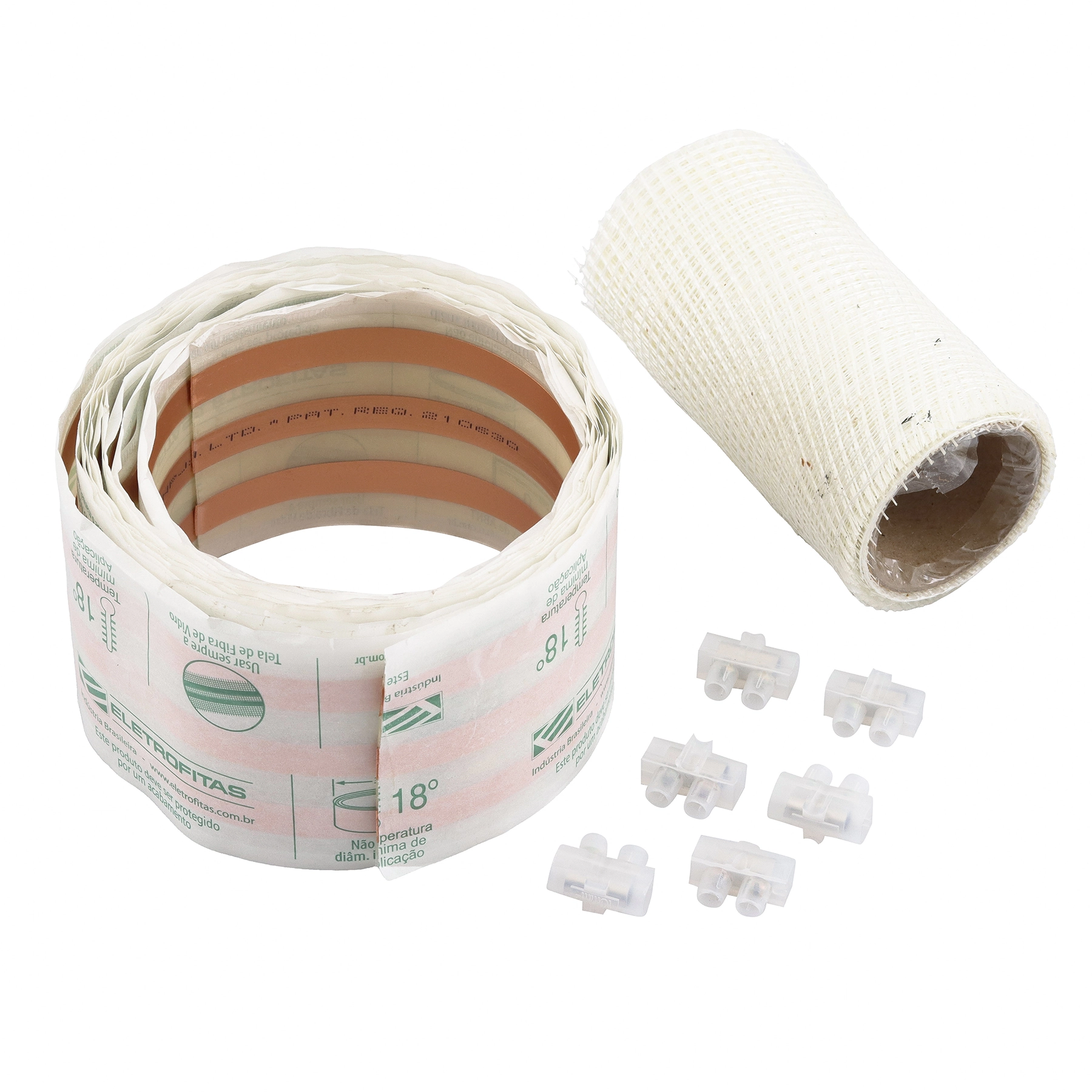 Kit Fita Elétrica Adesiva 3 Pistas 15A 750V 1,5m EF 9x3