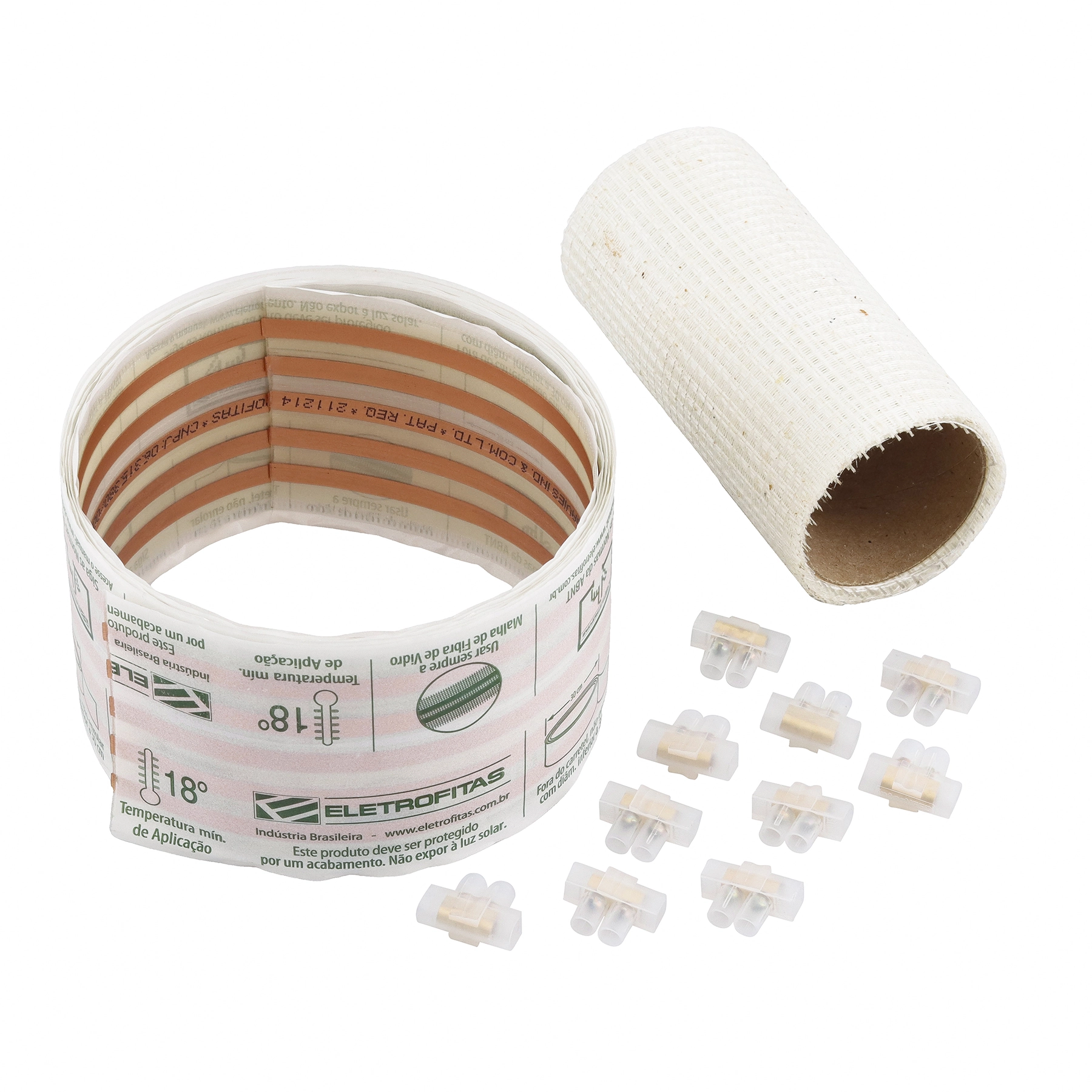 Kit Fita Elétrica Adesiva 5 Pistas 10A 750V 1,5m EF 5x5