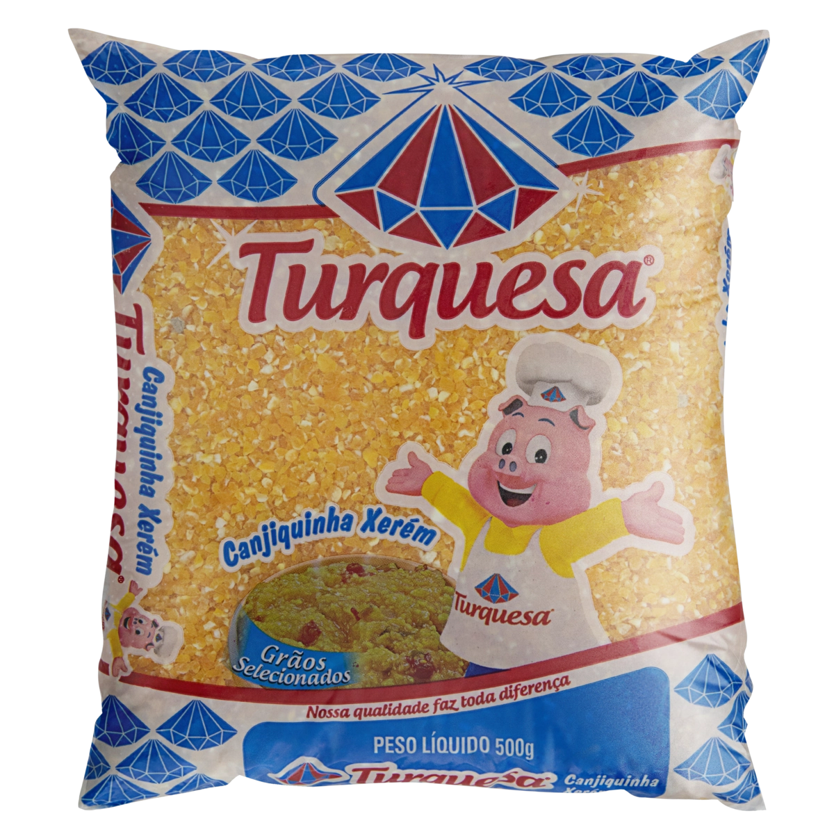 Canjiquinha Xerém Turquesa Pacote 500g