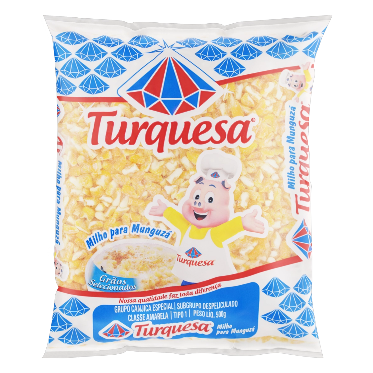 Canjica De Milho Amarela Tipo 1 Turquesa Pacote 500g
