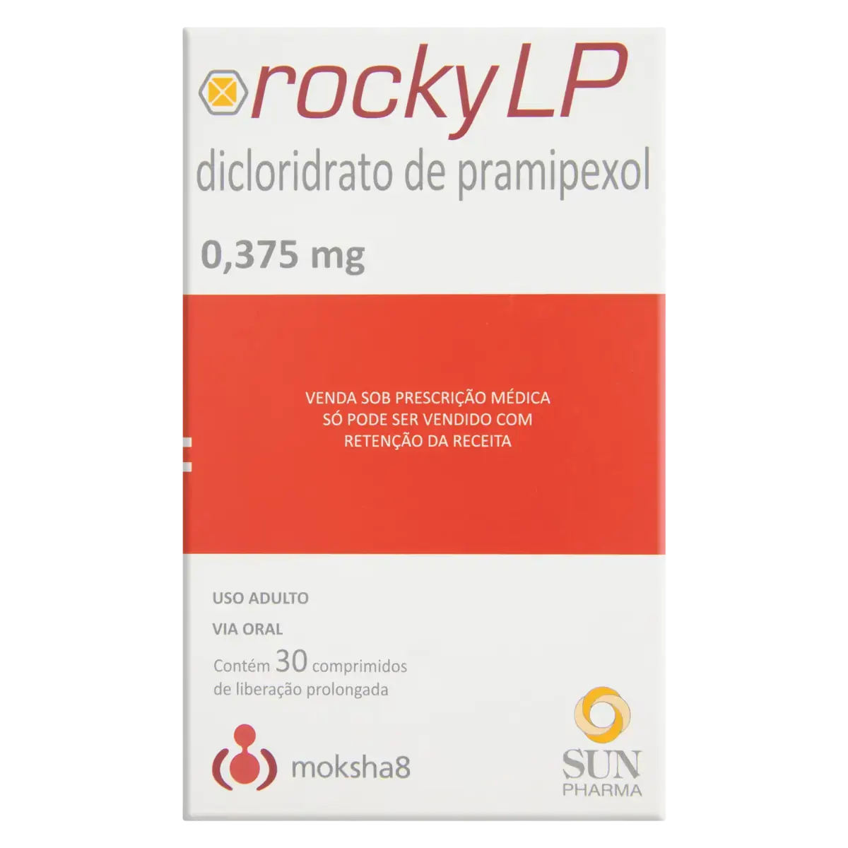 Rocky Lp 0,375mg Sun Pharma Caixa 30 Comprimidos