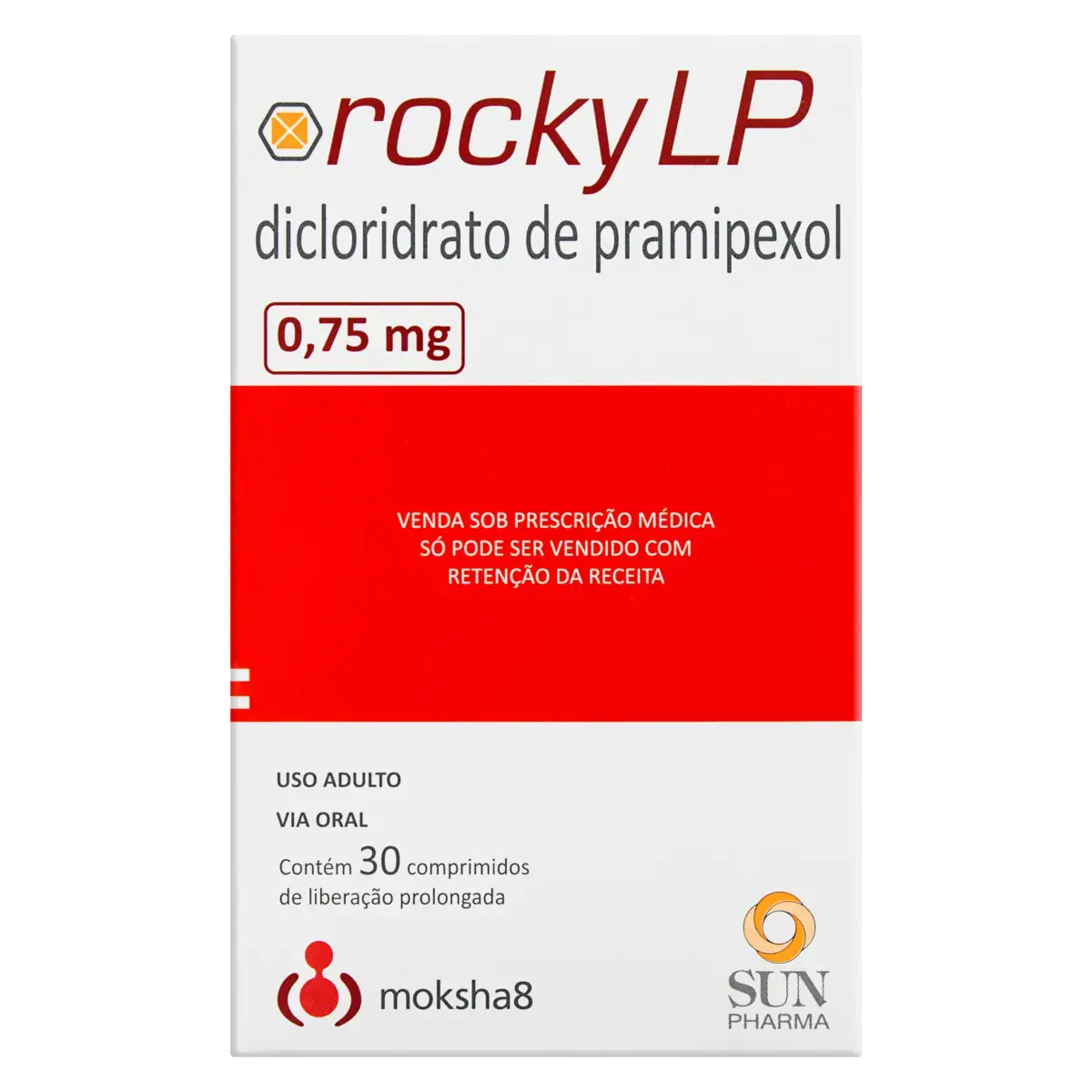 Rocky Lp 0,75mg Sun Pharma Caixa 30 Comprimidos