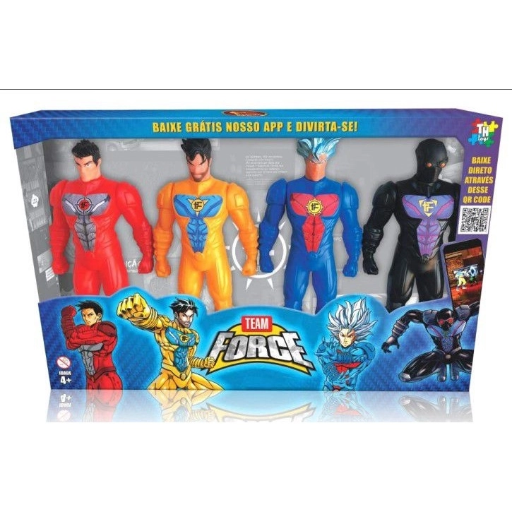 Team Force Kit 4 Bonecos Ref 841 Th Toys