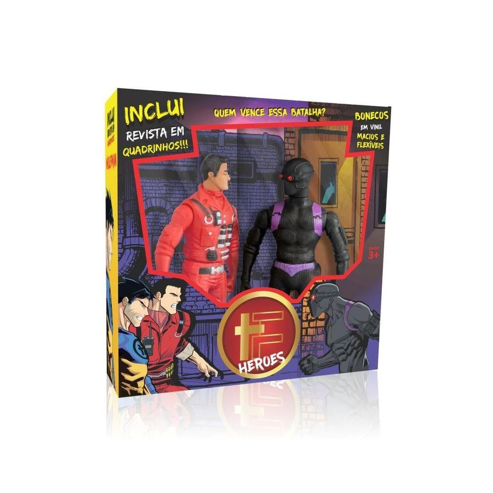 Pack Bomber Vs Dark Spy Kit 2 Bonecos Ref 847 Th Toys