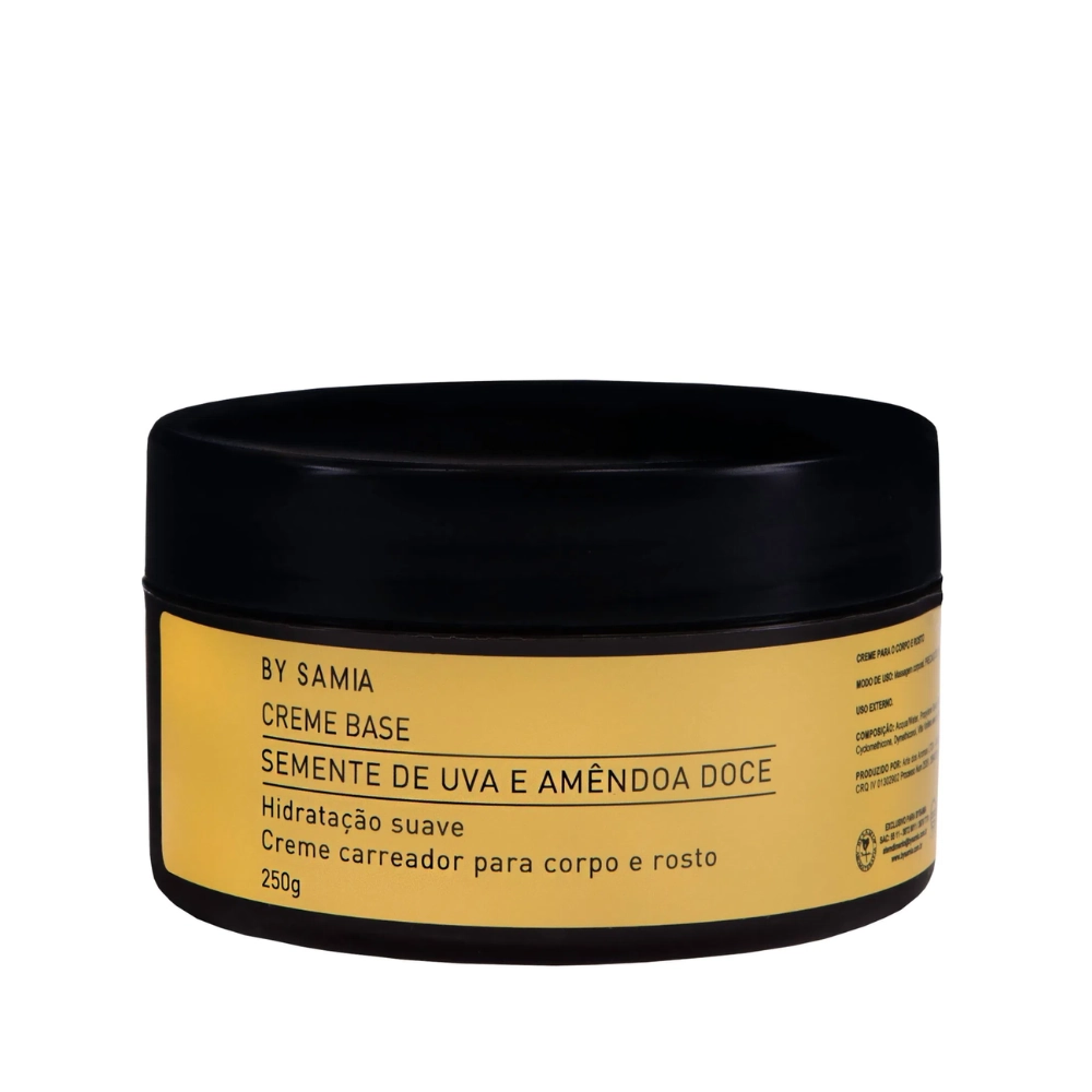 Creme Base Óleo de Semente de Uva e Amêndoa Doce 250g By Samia