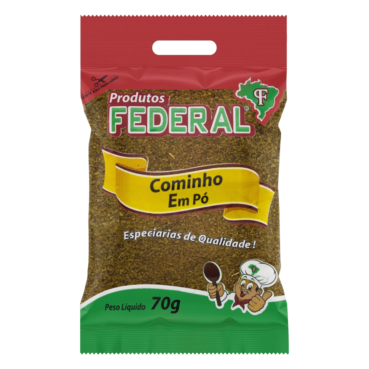 Cominho Pó Federal Pacote 70g