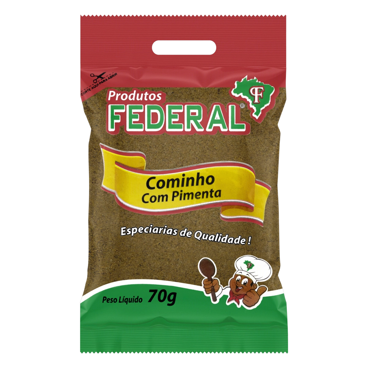 Cominho Com Pimenta Federal Pacote 70g