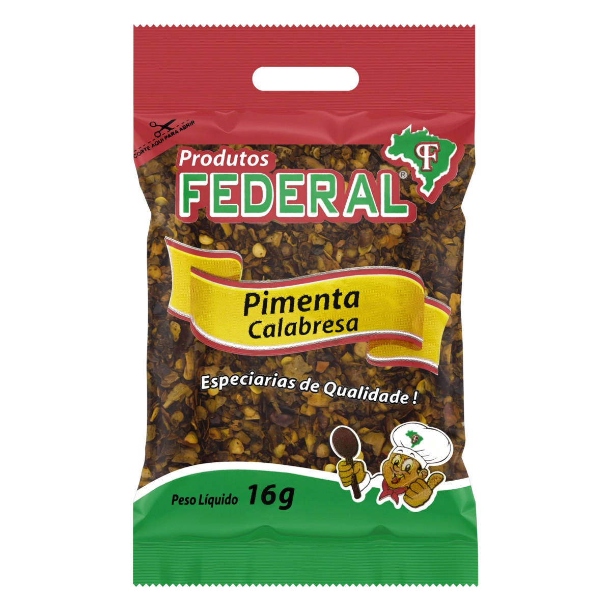 Pimenta Calabresa Em Flocos Federal 16g