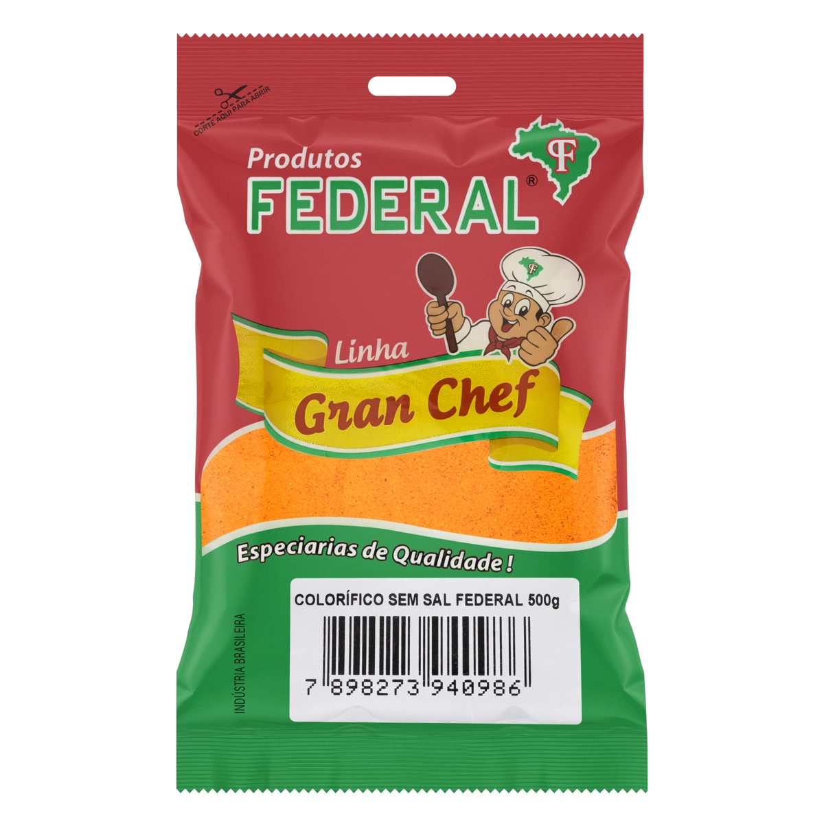 Colorífico Pó Federal Gran Chef Pacote 500g