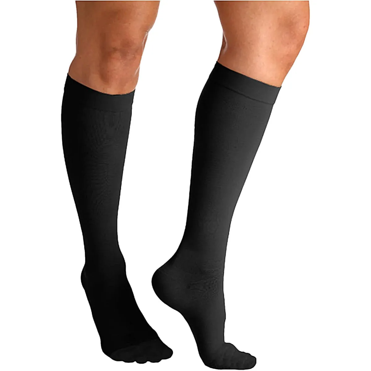 Meia 3/4 Essencial Conforto Sigvaris 15-20mmHg Preta Fechada P2