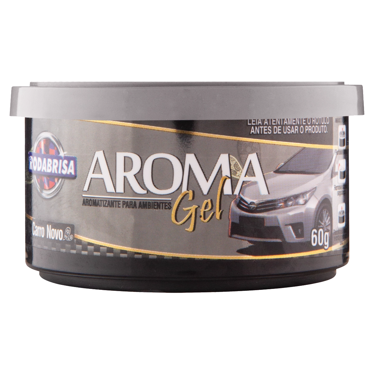 Odorizador Gel De Autos E Ambientes Carro Novo Rodabrisa Aroma Gel Pote 60g