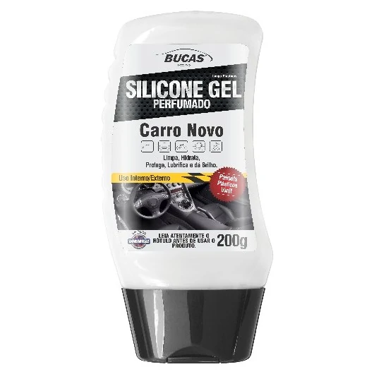 Bucas Silicone Gel Perfumado Frasnaga Carro Novo 200g