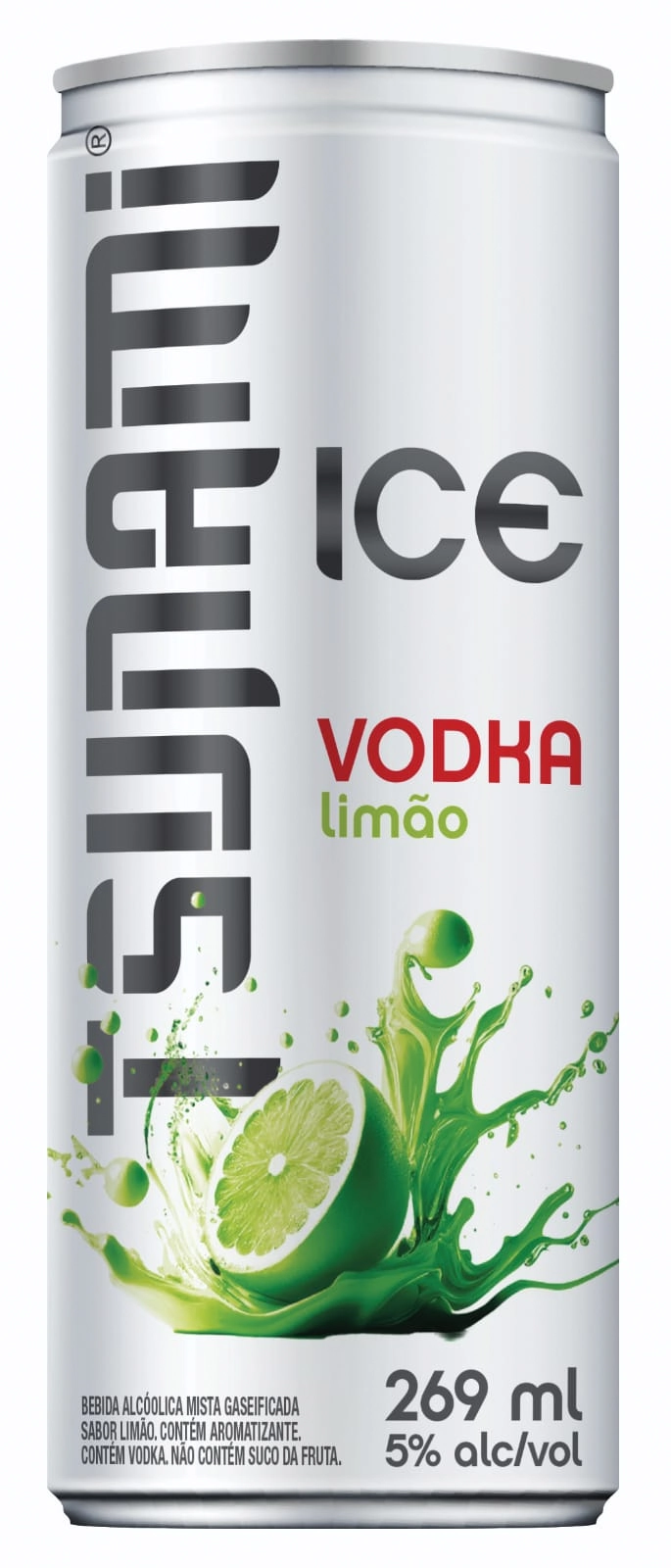 Beb Alcoolica Mista Tsunami Ice Lata 269ml Limao