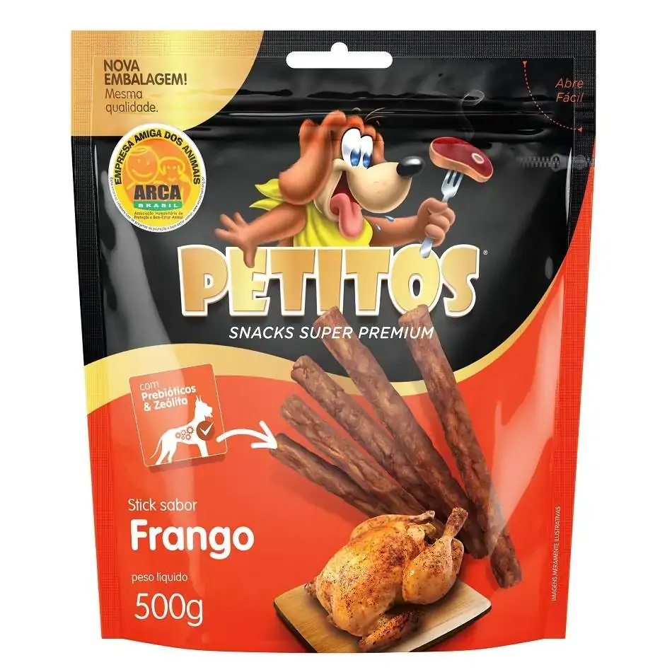 Snack Petitos Para Cães Sticks Sabor Frango