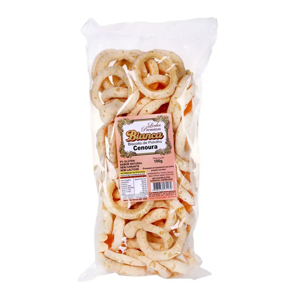 Biscoito De Polvilho Bianca Cenoura 100g Grao