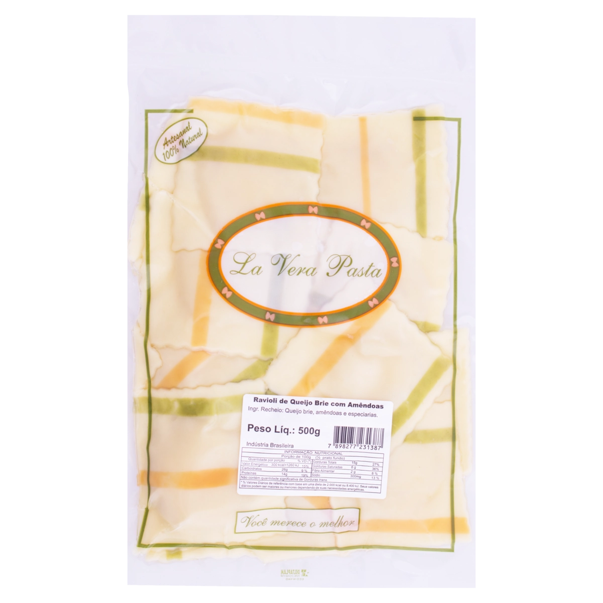 Ravioli de Queijo Brie com Amêndoas LA VERA PASTA 500g