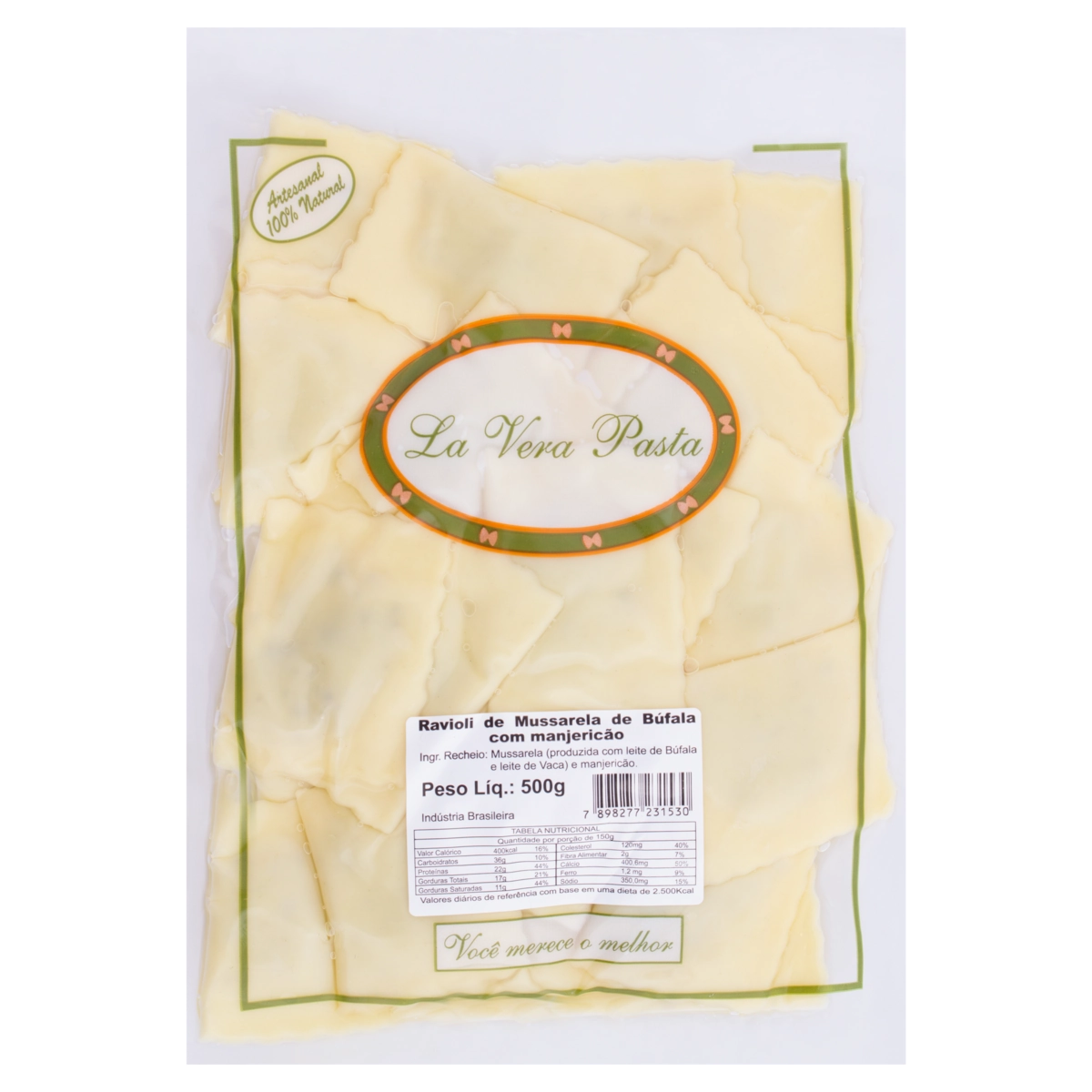Ravioli de Mussarela de Búfala com Manjericão LA VERA PASTA 500g