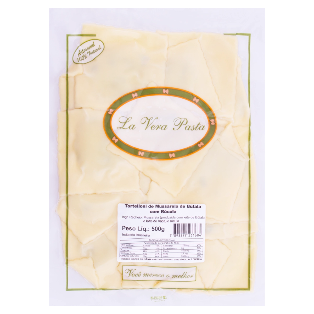 Tortelloni de Mussarela de Búfala com Rúcula La Vera Pasta Pacote 500g