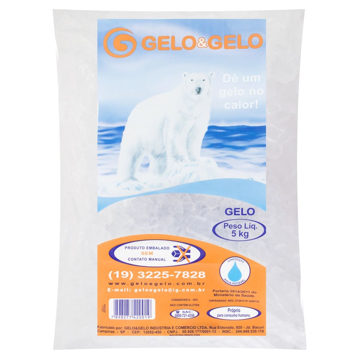 Gelo Cubos Gelo Gelo 5kg