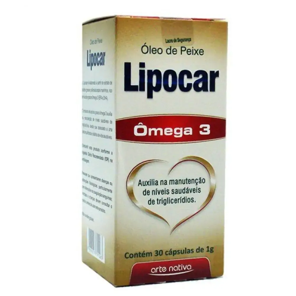 Lipocar 1g Omega3 C/60 Caps Arte Nativa .